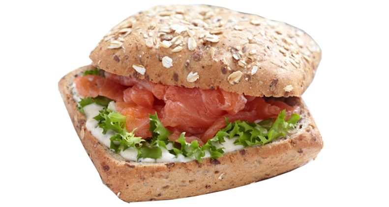 panino salmone insalata