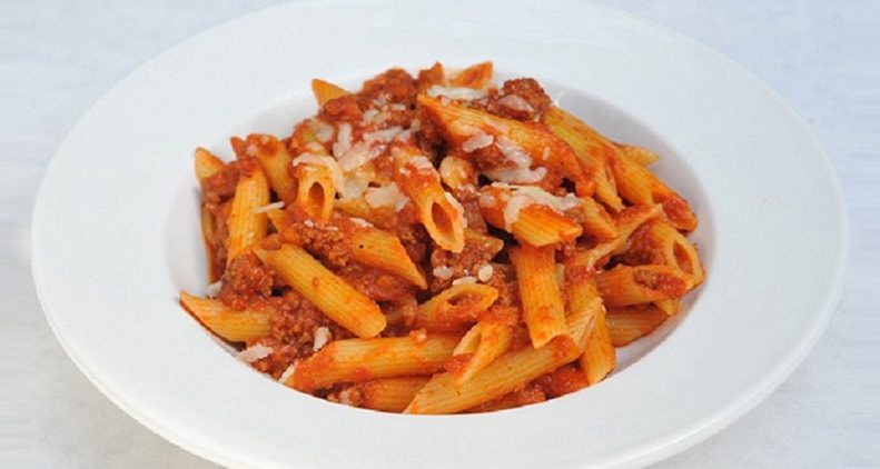 penne ragu manzo